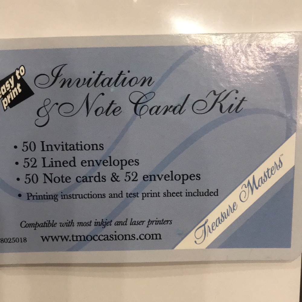 Treasure Masters Note Card& Invitation Kit - Picture 3 of 4